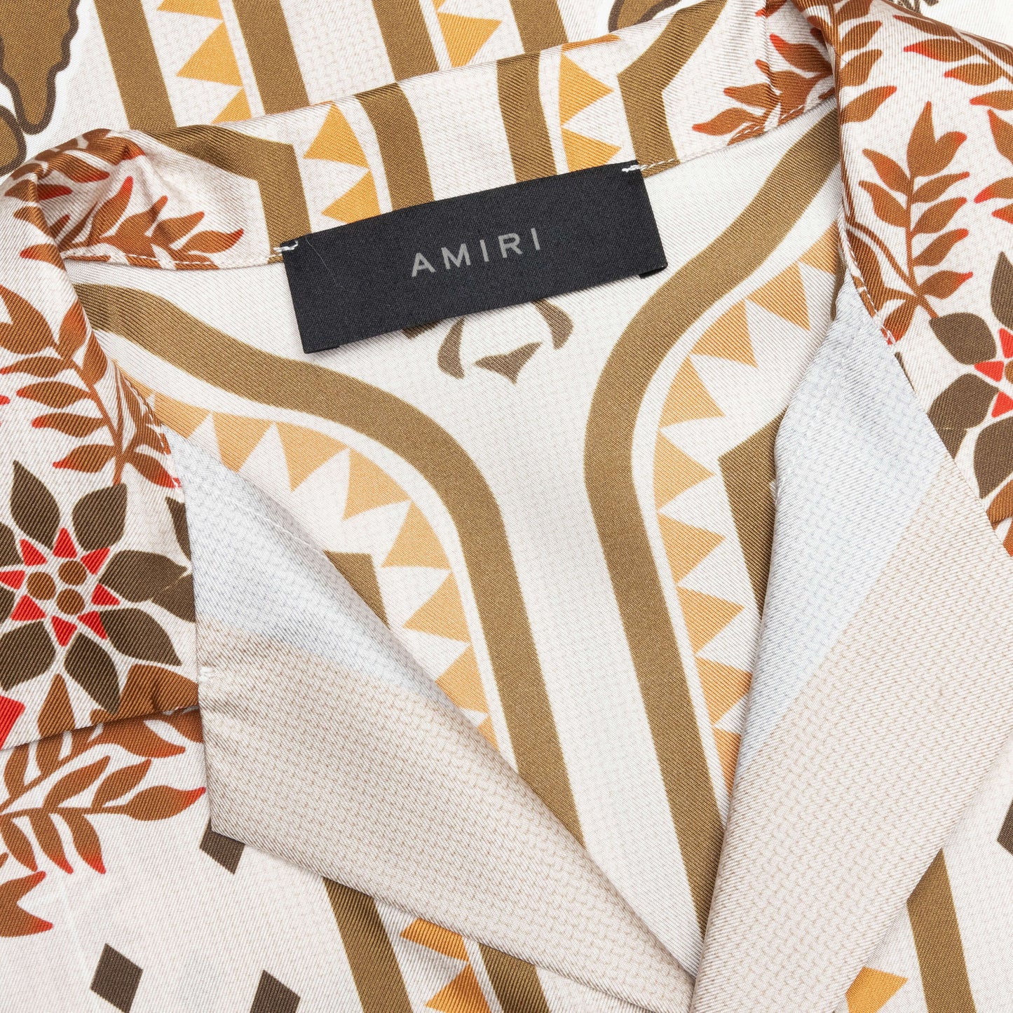 Palm Tree Bowling Shirt - Copper Brown