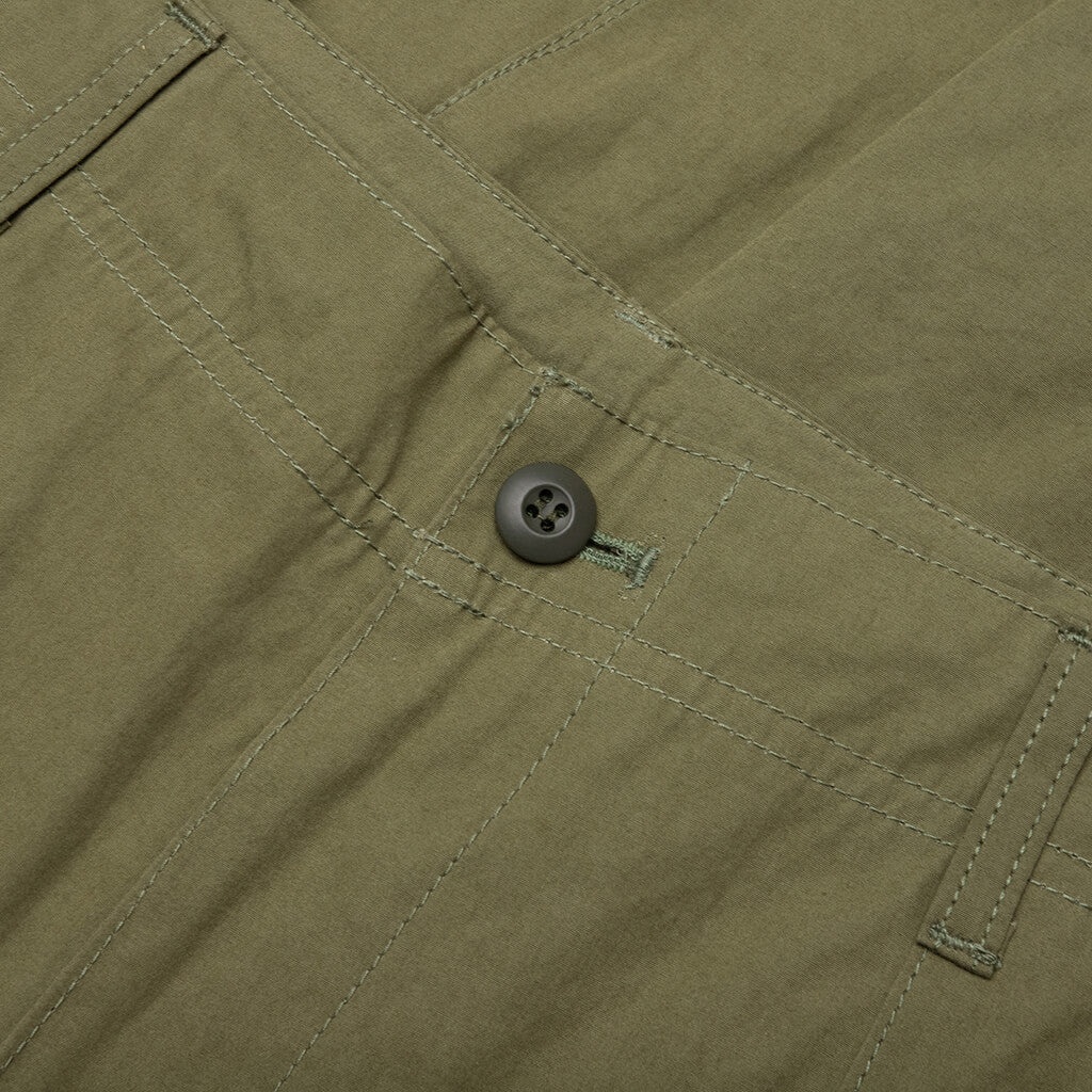 Compact Cotton Cargo Pants - Khaki