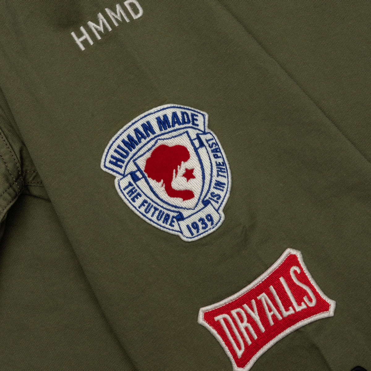 Patched Military Shirt - Olive Drab