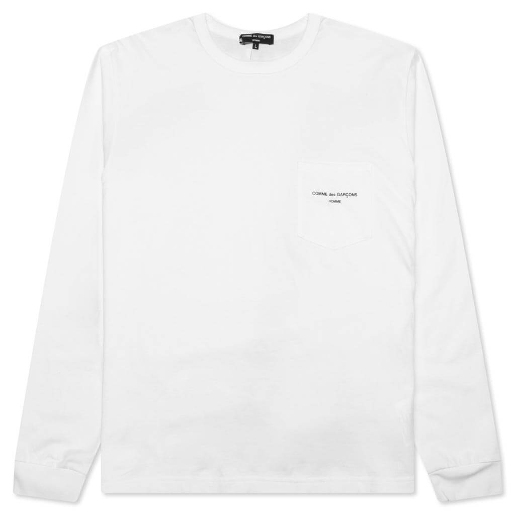 Pocket Logo L/S T-Shirt - White