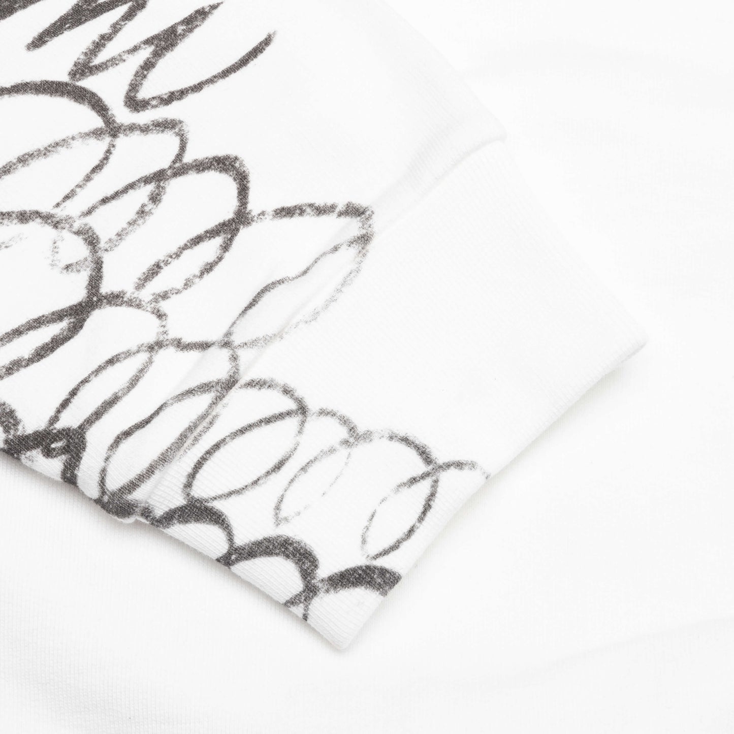 Scribble Printed Sweatshirt - Natural White