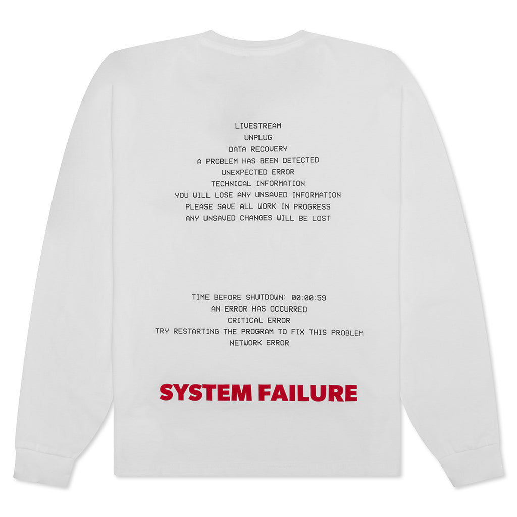 Lawrence L/S Tee - White System Failure