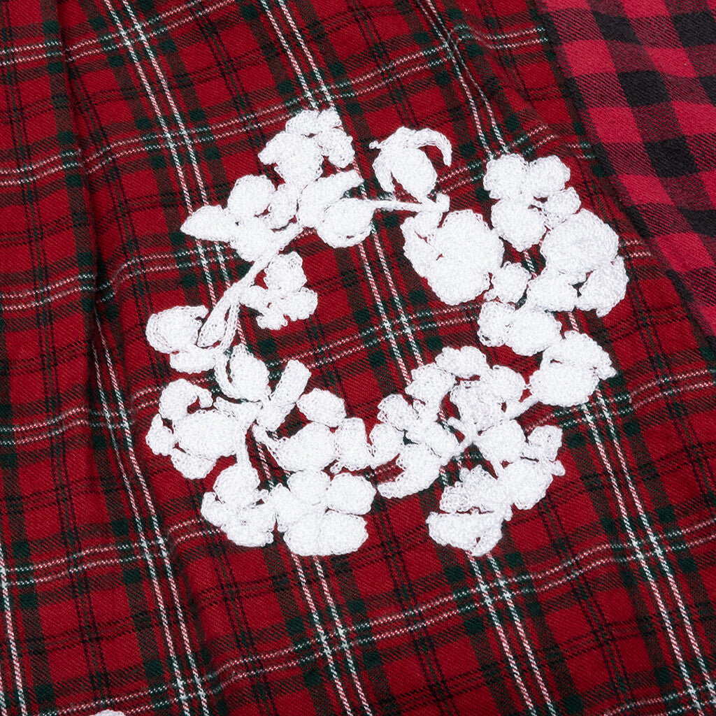 Readymade x Denim Tears Check L/S Shirt - Red