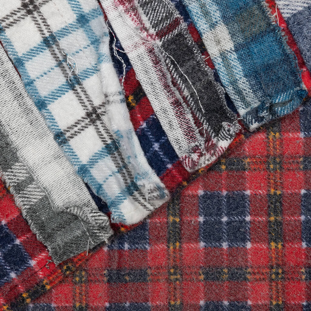 Rebuild Flannel Wide Ribbon Shirt Reflection - Red/Black