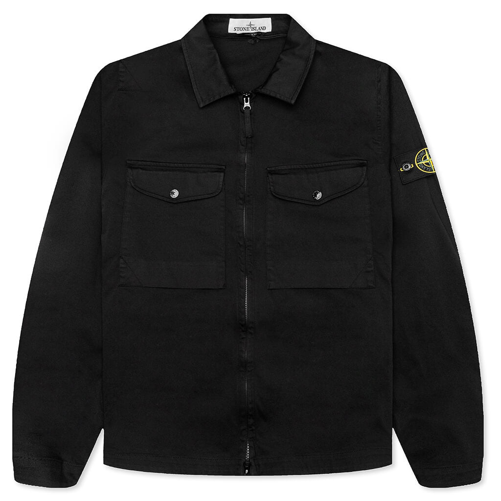 Regular Fit Overshirt - Black