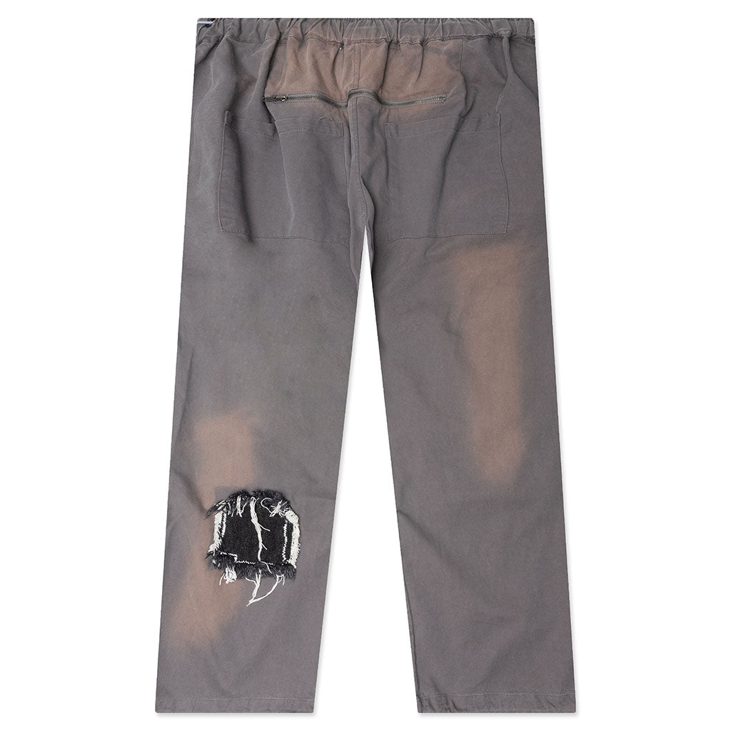 Repaired Butt Zip Pant - Grey