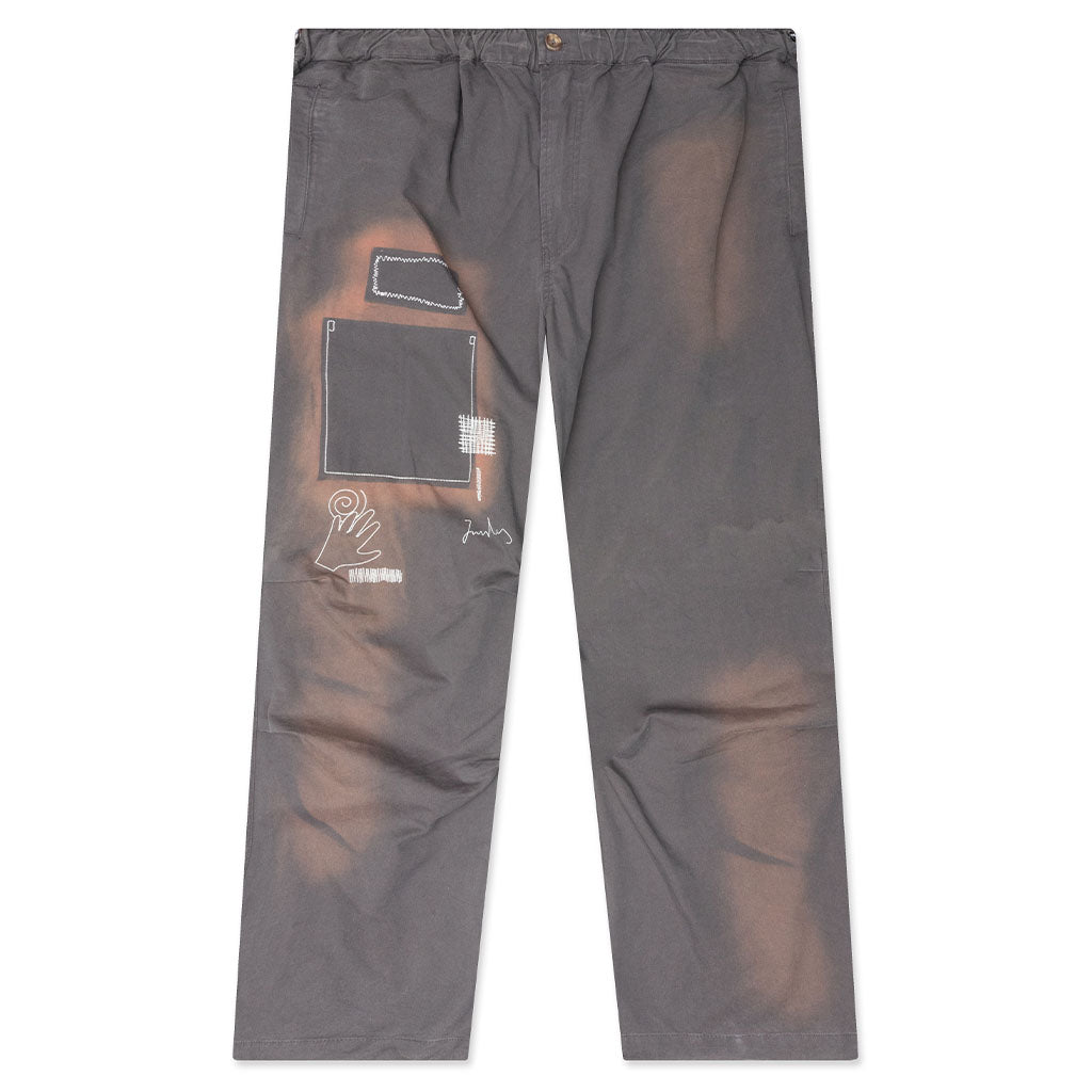 Repaired Butt Zip Pant - Grey