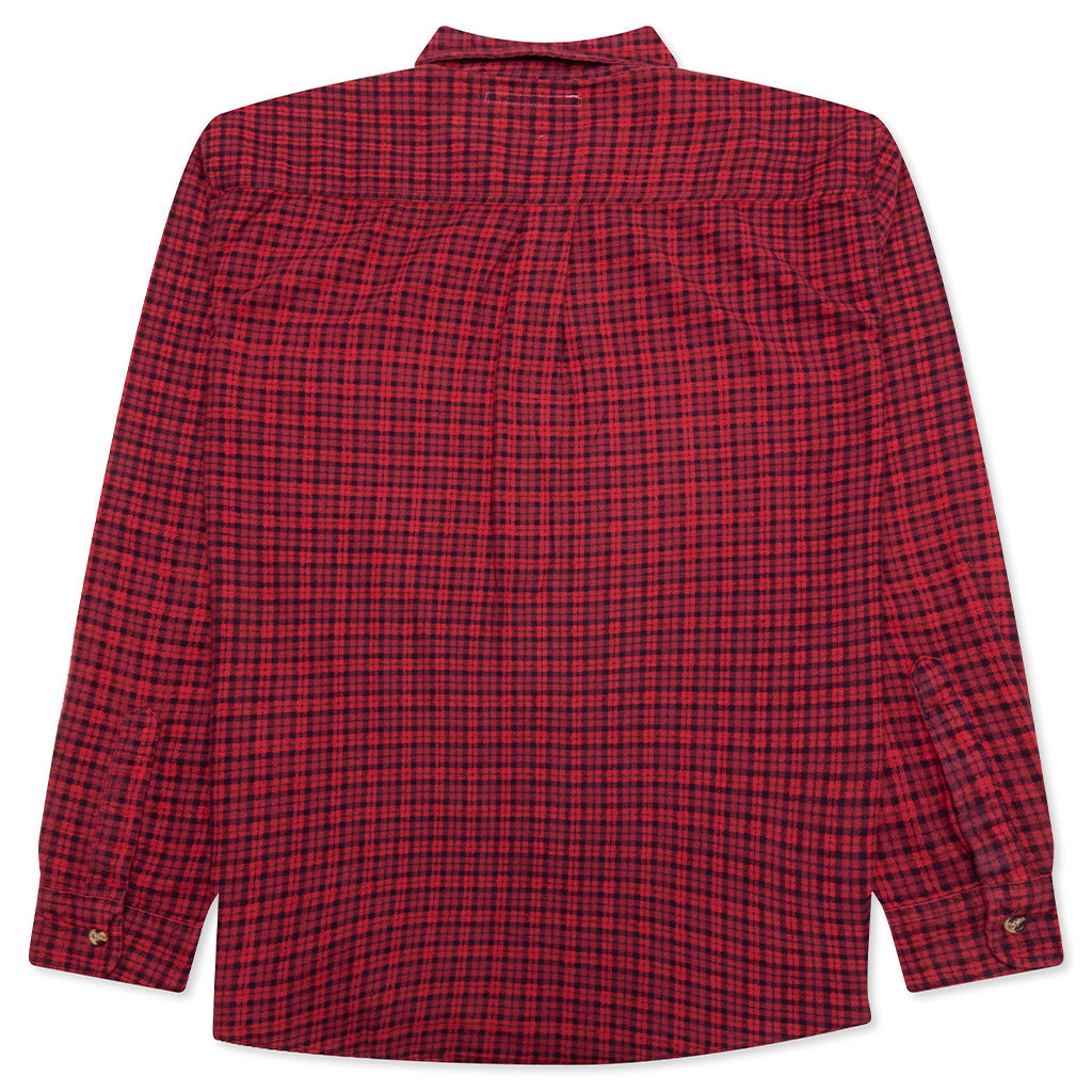 Ribbon Over Dye Flannel Shirt - Assorted