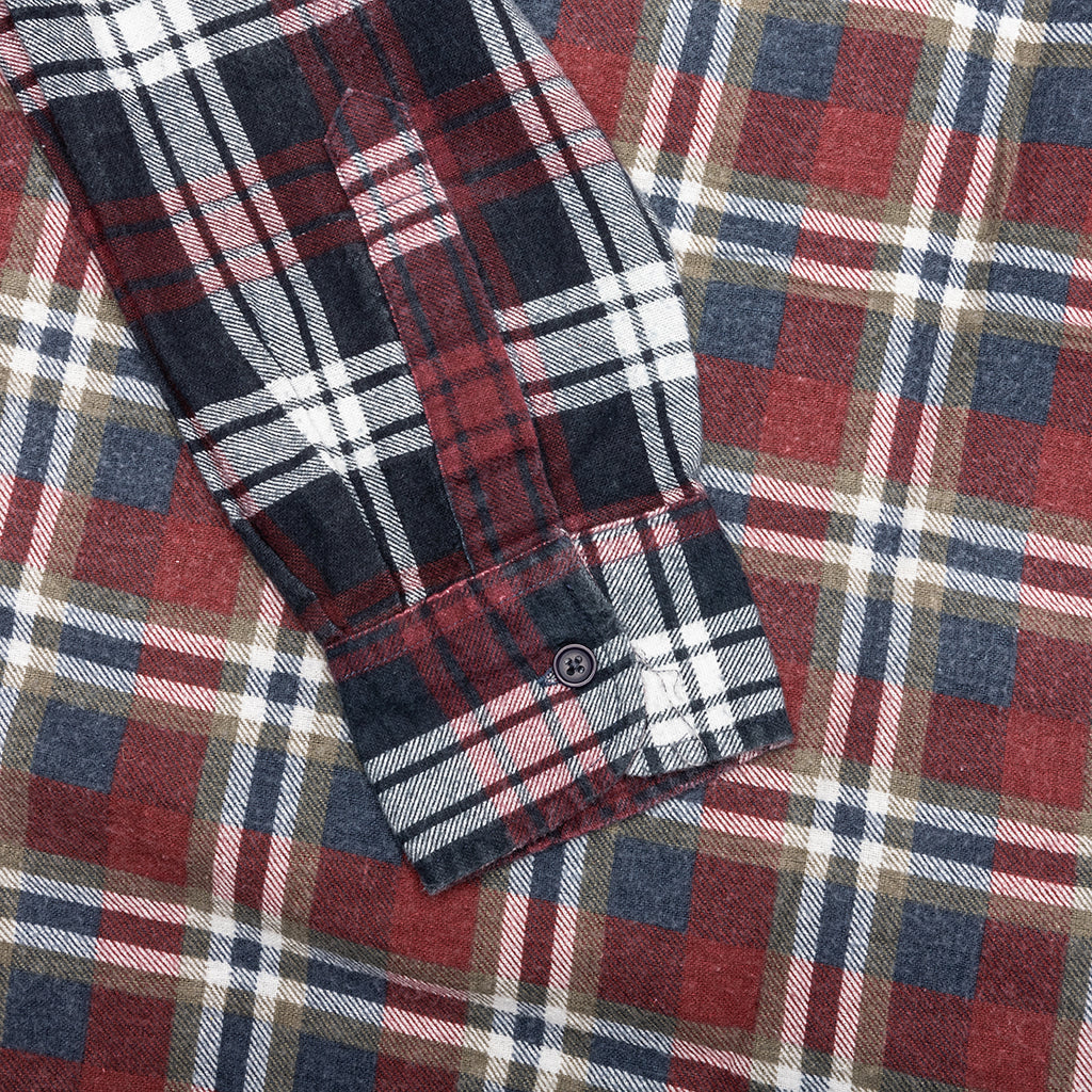 Ribbon Wide Flannel Shirt - Assorted