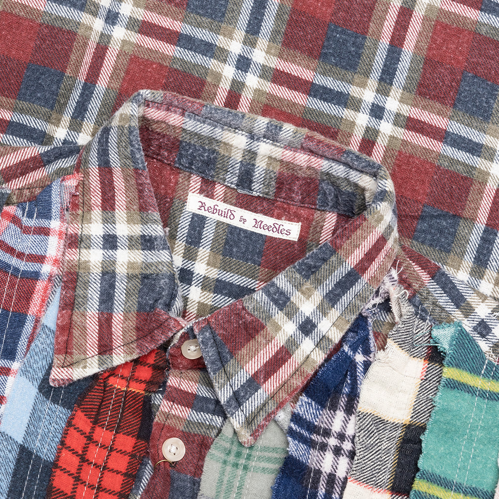 Ribbon Wide Flannel Shirt - Assorted