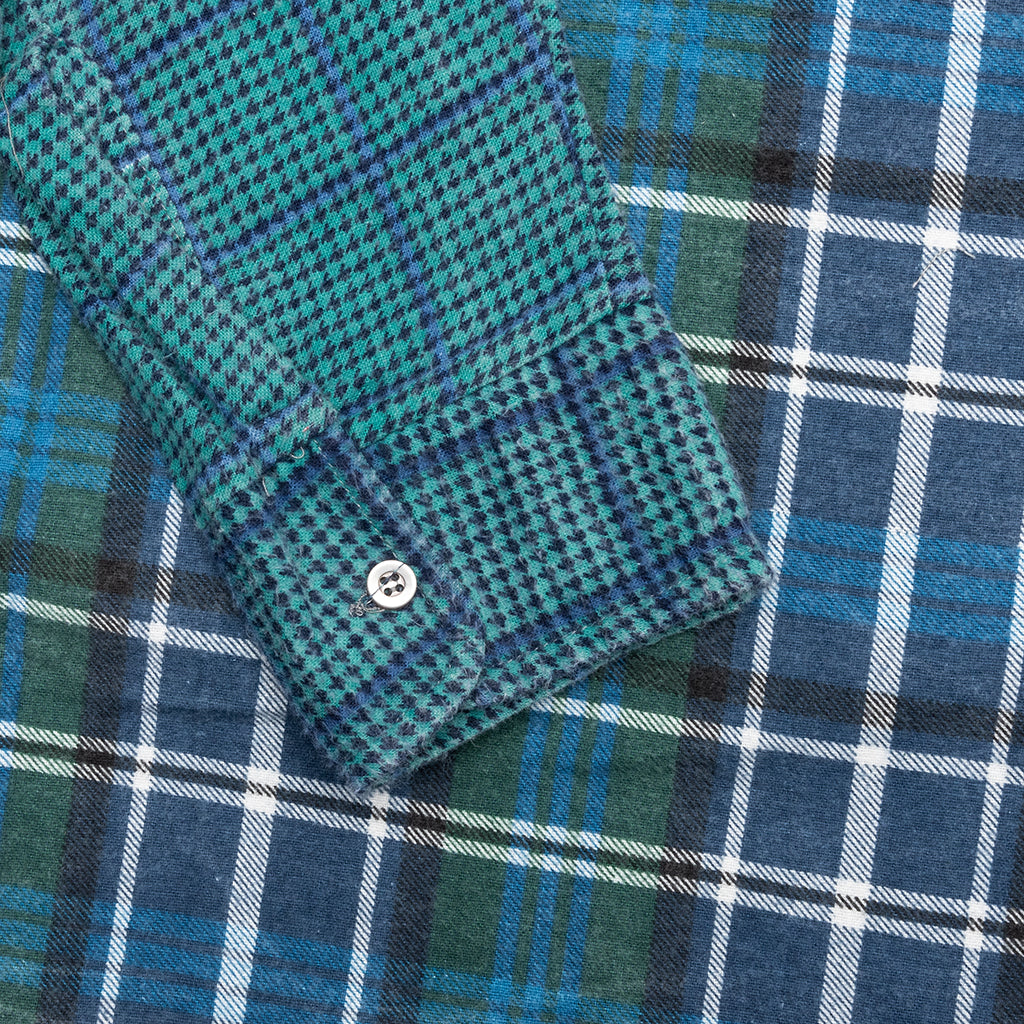 Ribbon Wide Flannel Shirt - Assorted