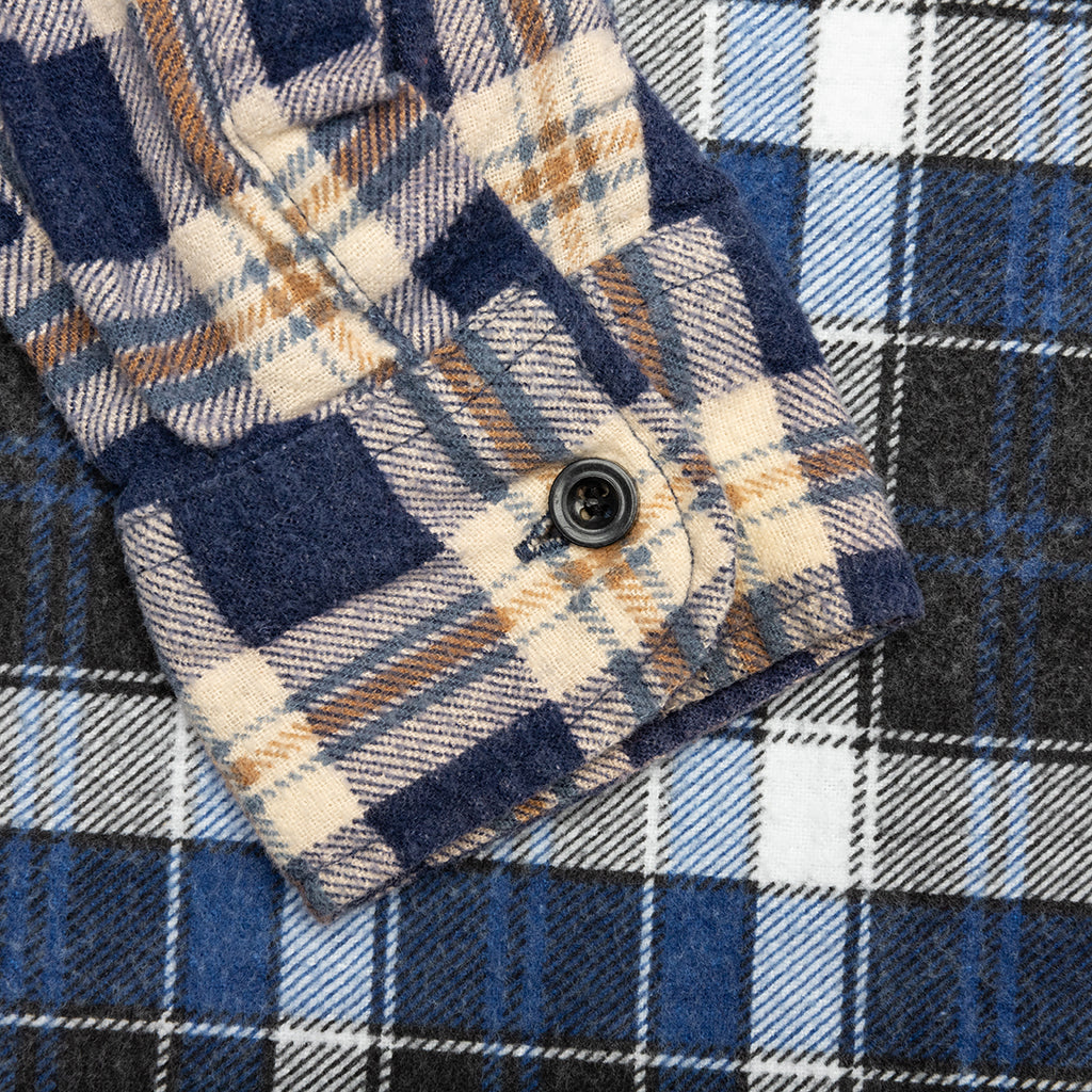 Ribbon Wide Flannel Shirt - Assorted