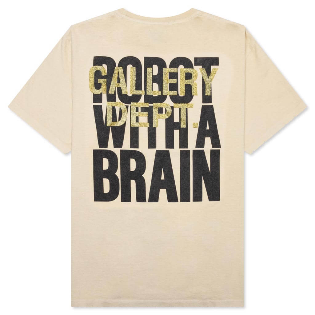 Robot Brain Tee - Antique White