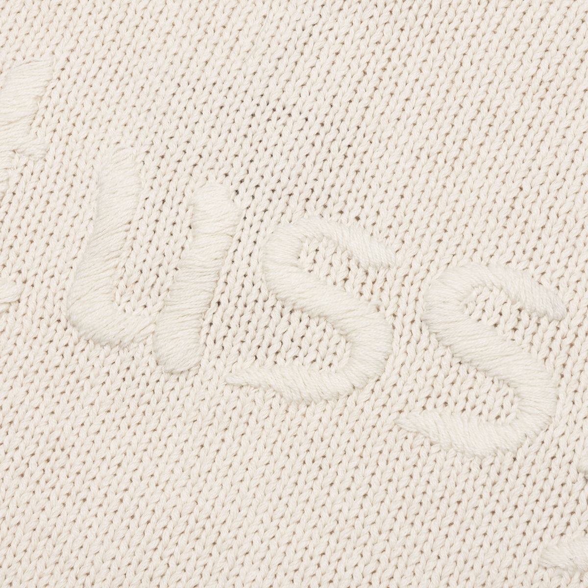 Roll V-Neck Logo Sweater - Natural