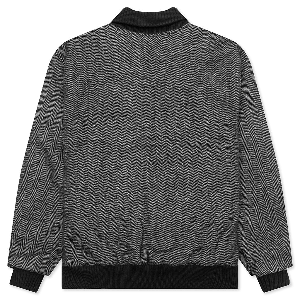 Rounded Par Varsity Jacket - Dark Grey