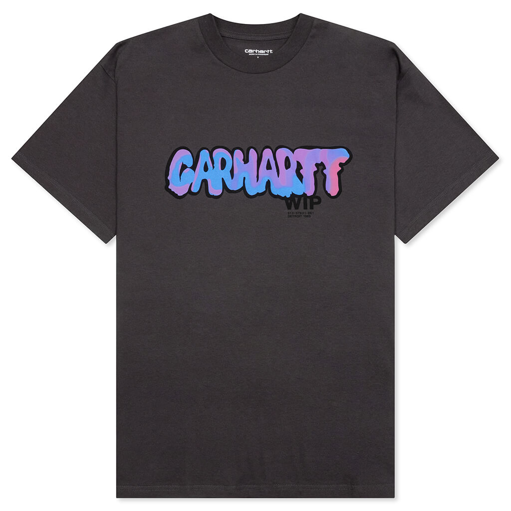 S/S Drip T-Shirt - Charcoal
