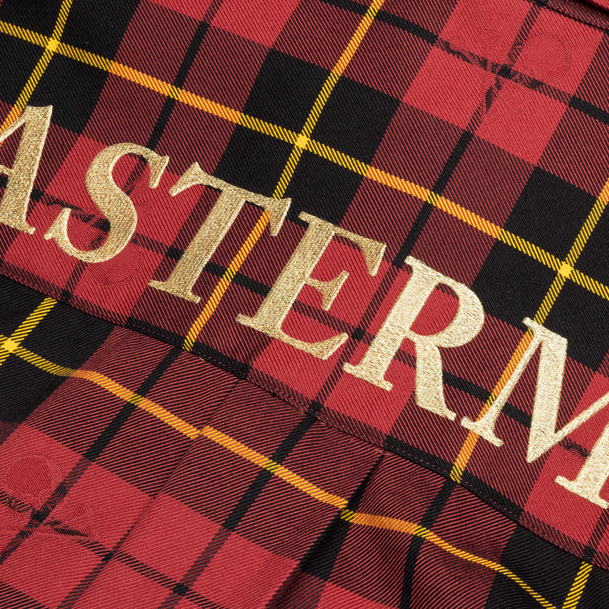 Plaid Long Sleeve Woven Shirt - Burgundy Plaid