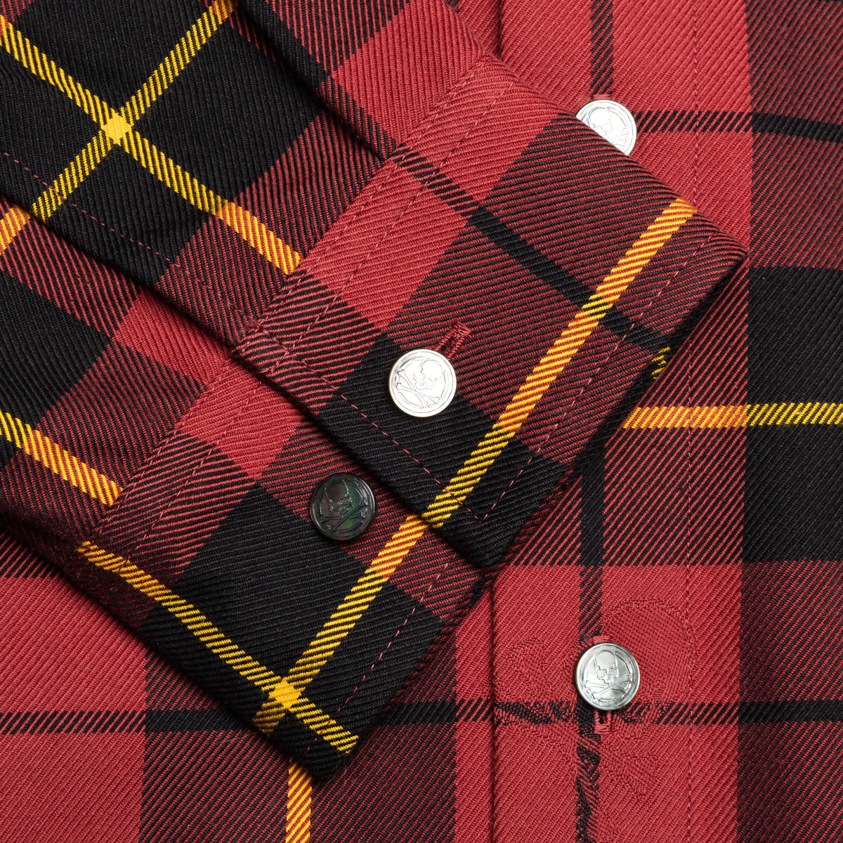 Plaid Long Sleeve Woven Shirt - Burgundy Plaid
