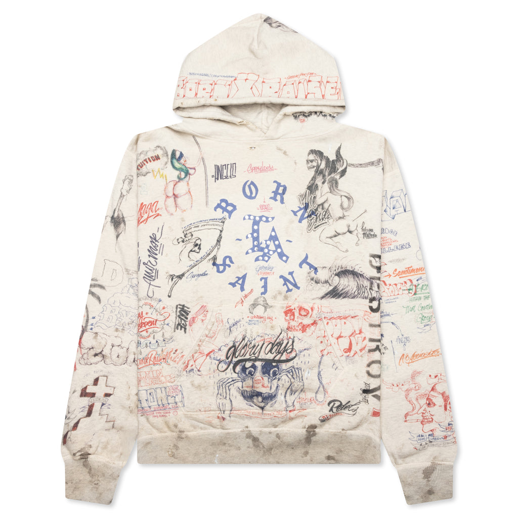 Saint Michael x Born X Raised LA Hoodie - Grey
