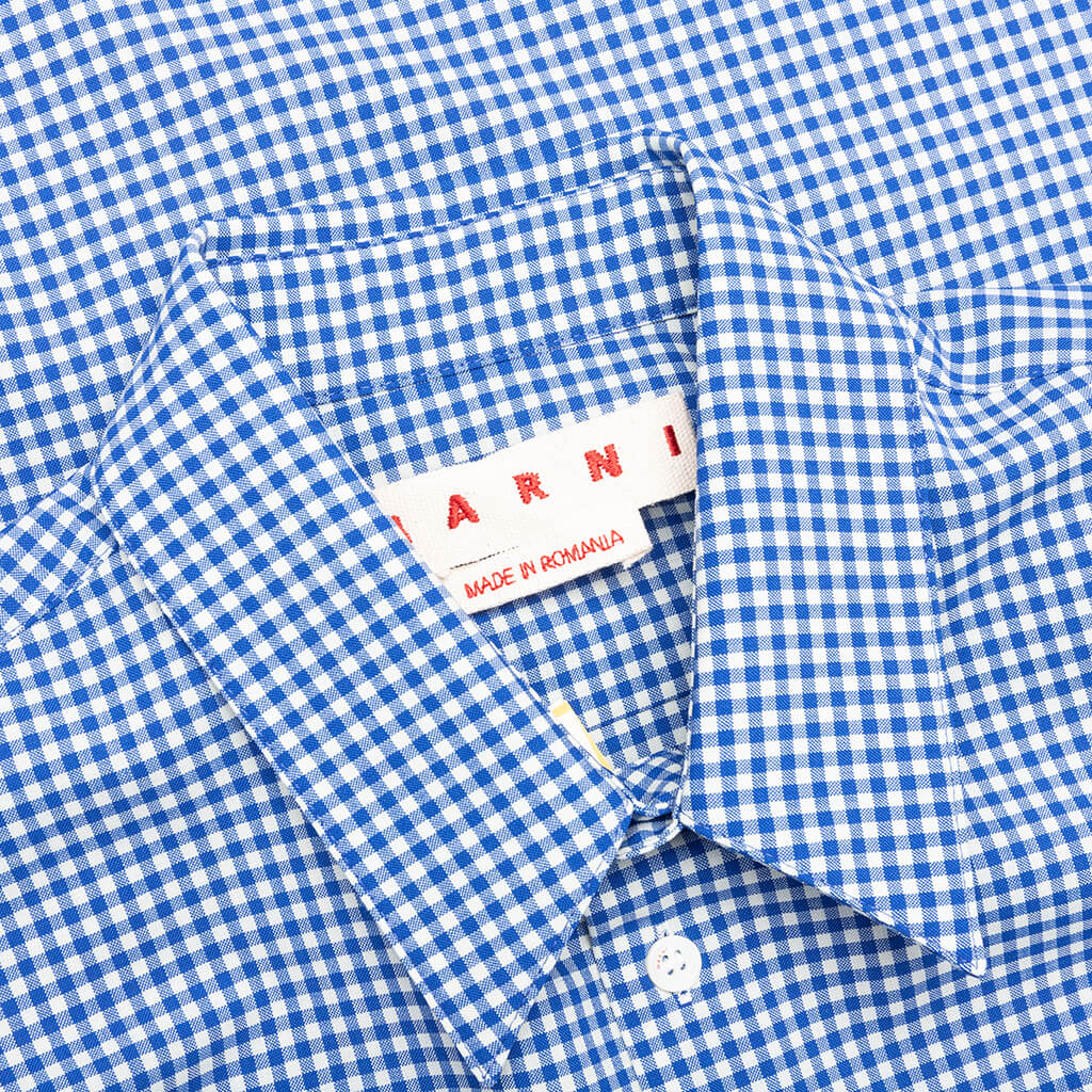 Checked Wool Shirt - Blue/White