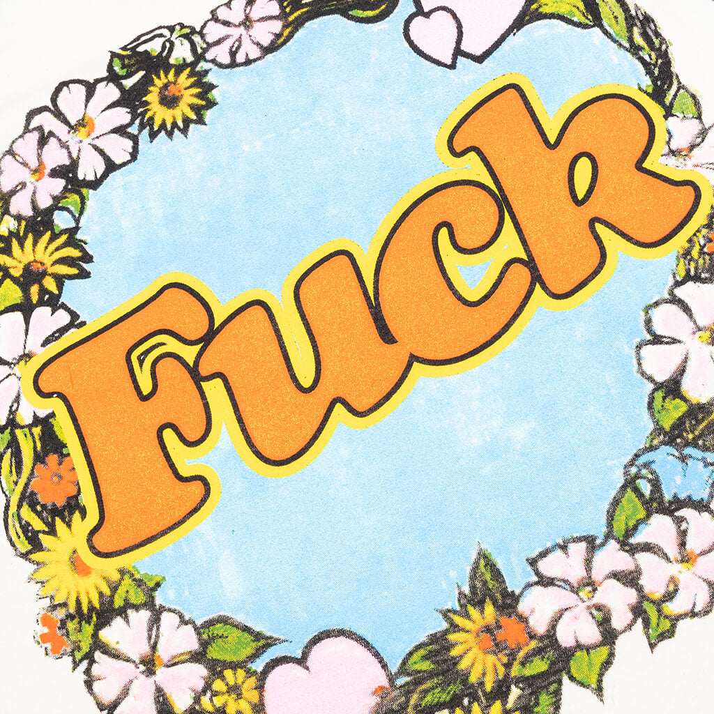 Shit Fuck Raglan Tee Shirt - Multi