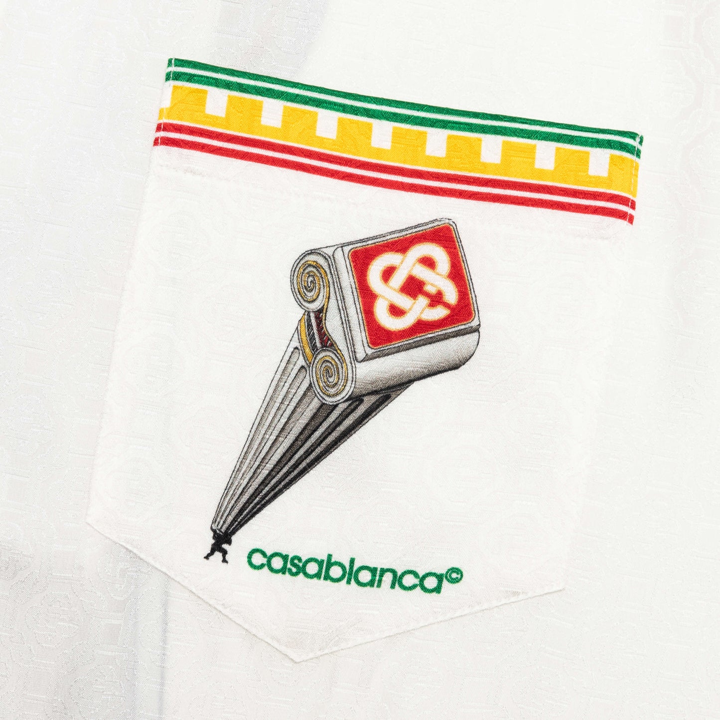 Short Sleeve Cuban Collar Shirt - White