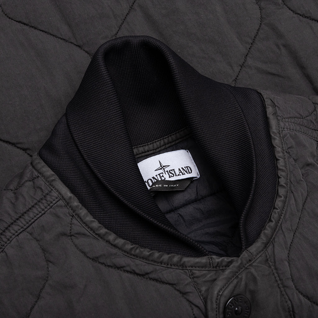 Quilted Nylon Vest - Lead Grey