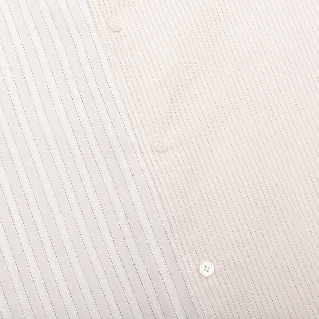 Short Sleeves Asymetric Shirt - Chalk