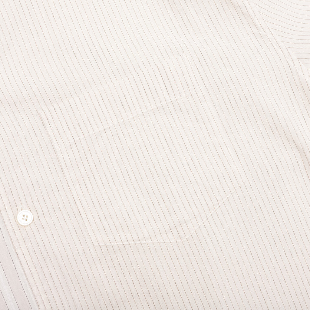 Short Sleeves Asymetric Shirt - Chalk