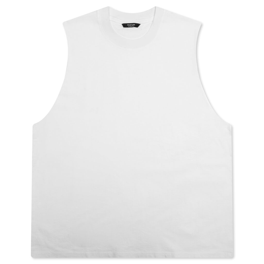 The Dean Sleeveless Tee - White
