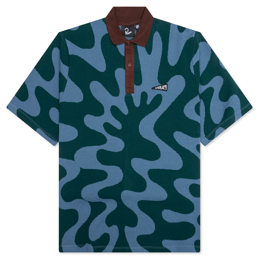 Splashed Polo Shirt - Pine Green