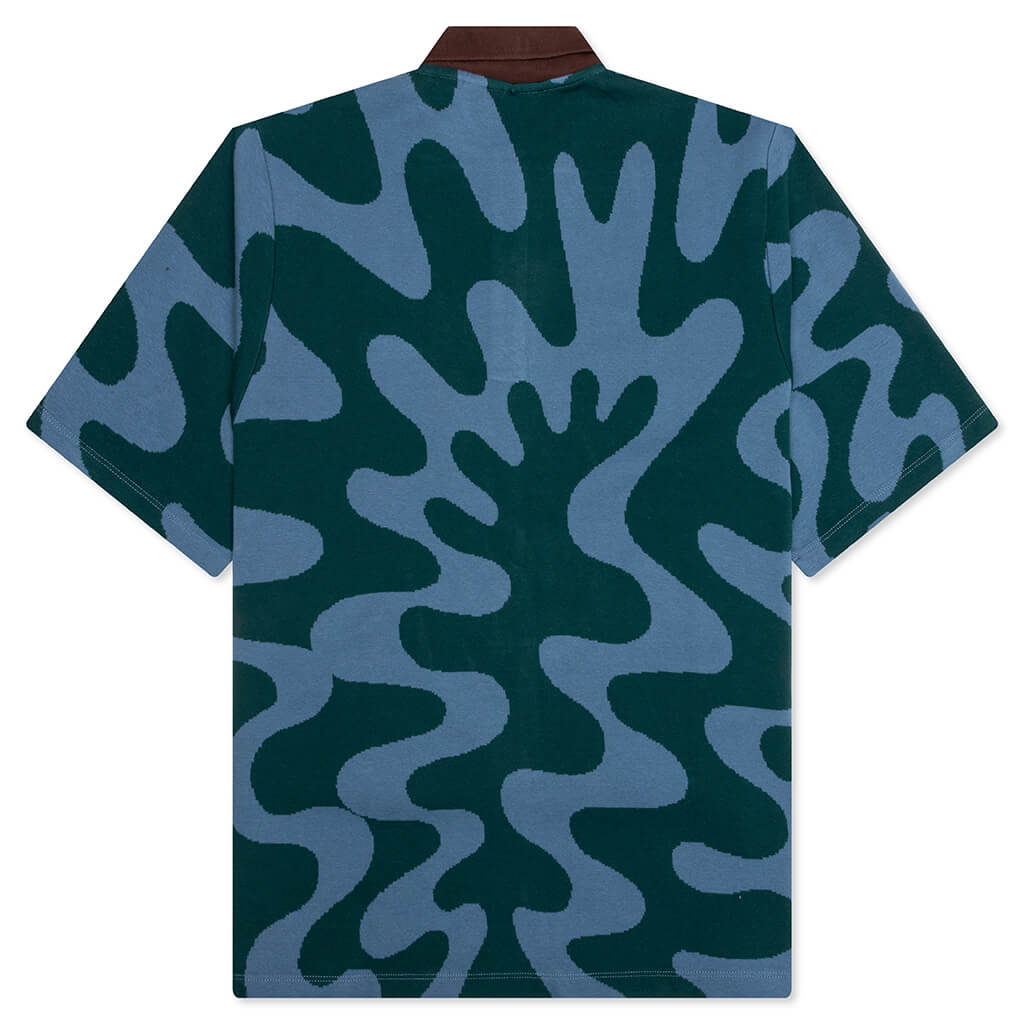 Splashed Polo Shirt - Pine Green