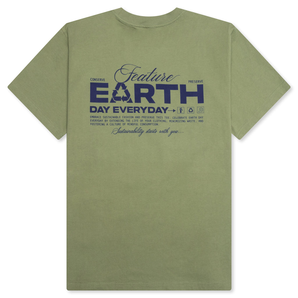 Sustained Earth Tee - Oil Green