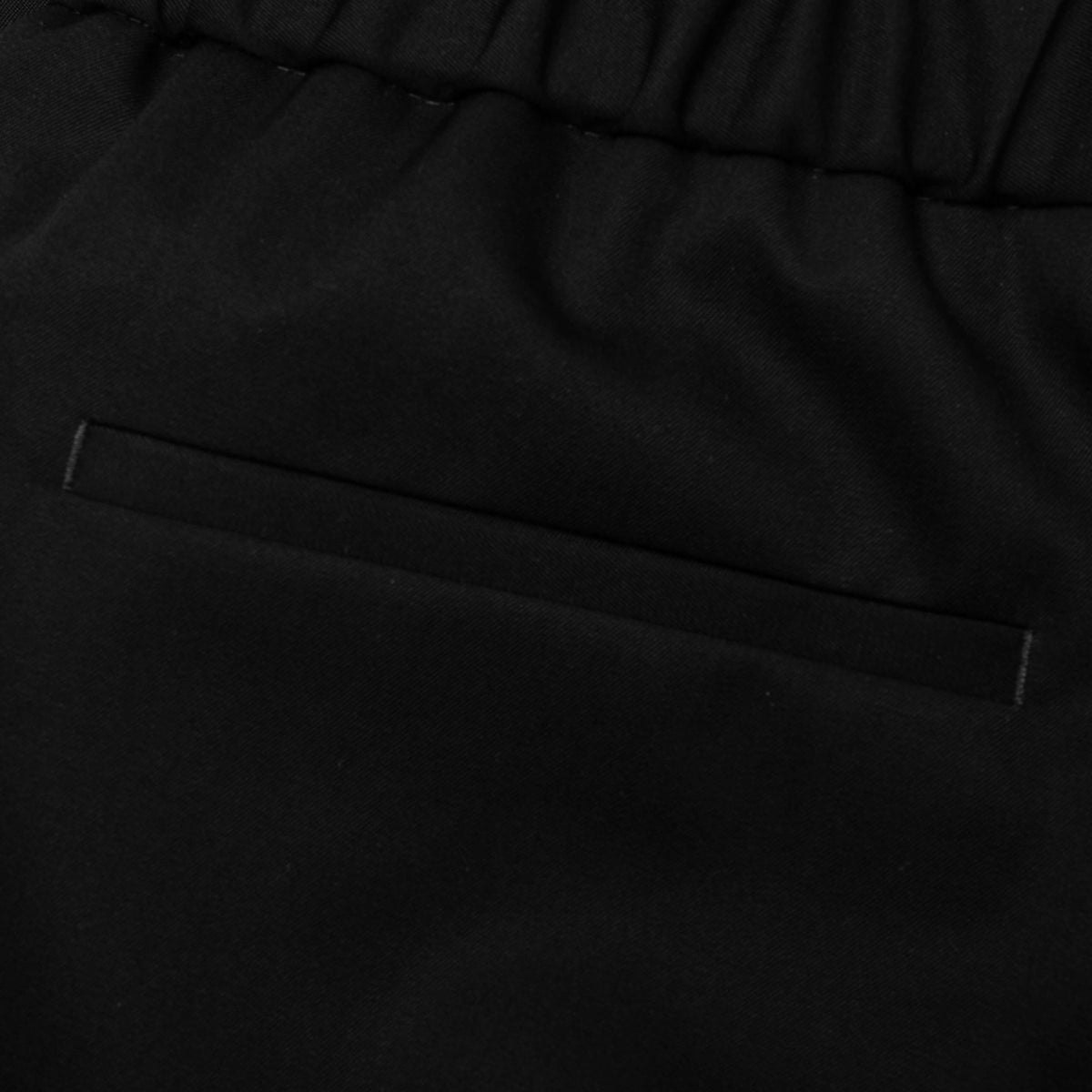 Straight Leg Wool Trouser - Black