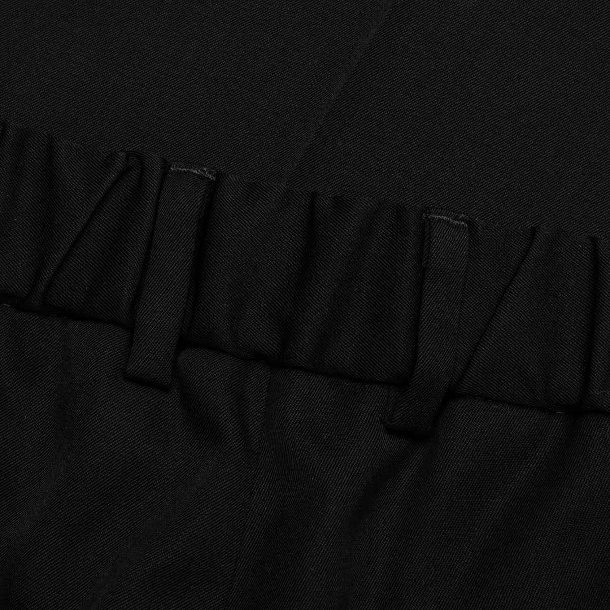 Straight Leg Wool Trouser - Black