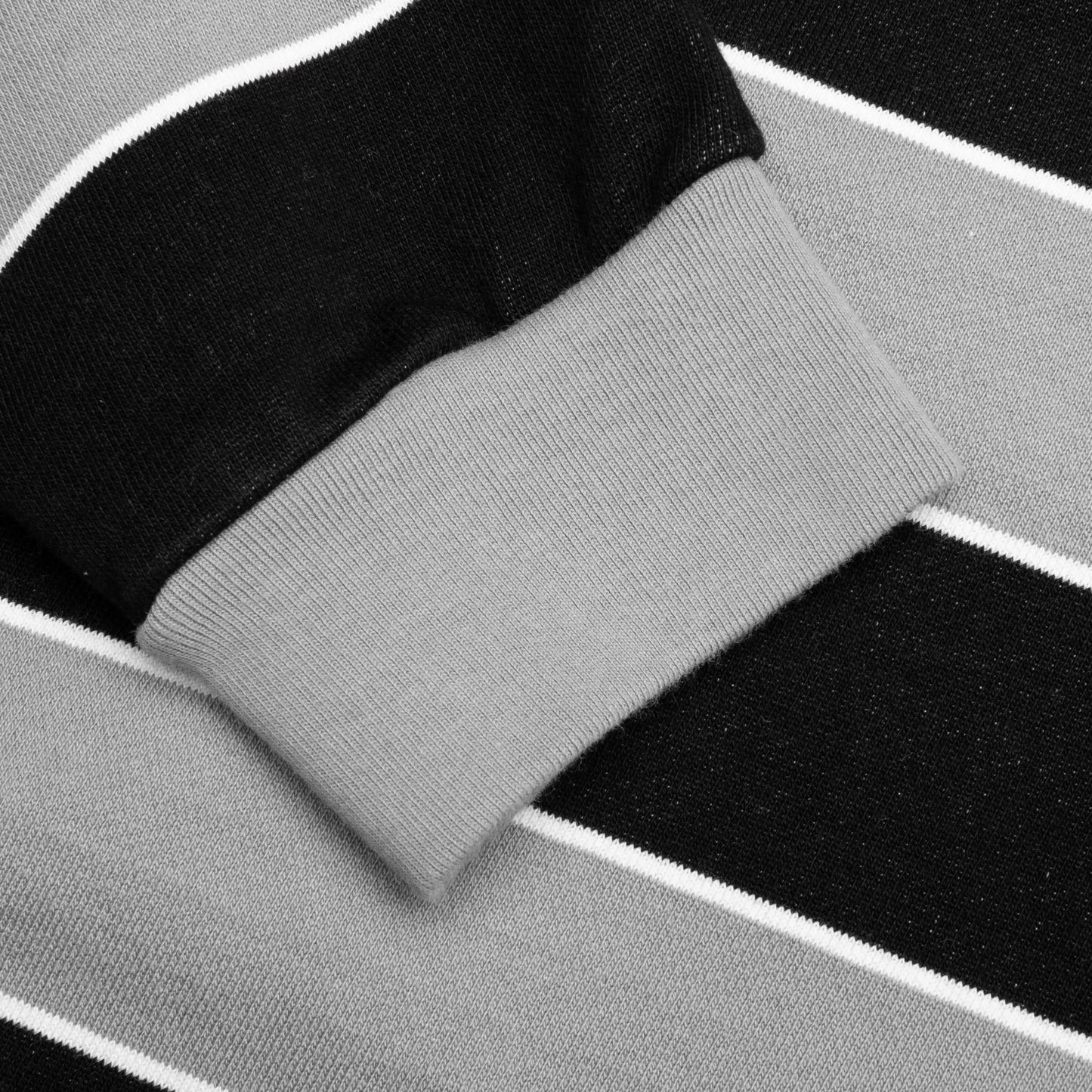 Striped Mending Logo Sweatshirt - Black