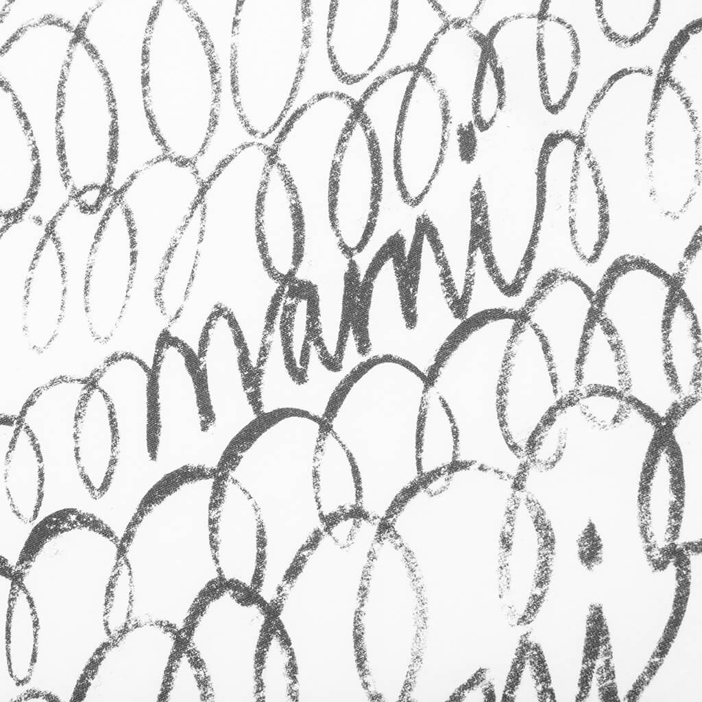 Scribble Motif T-Shirt - Lily White