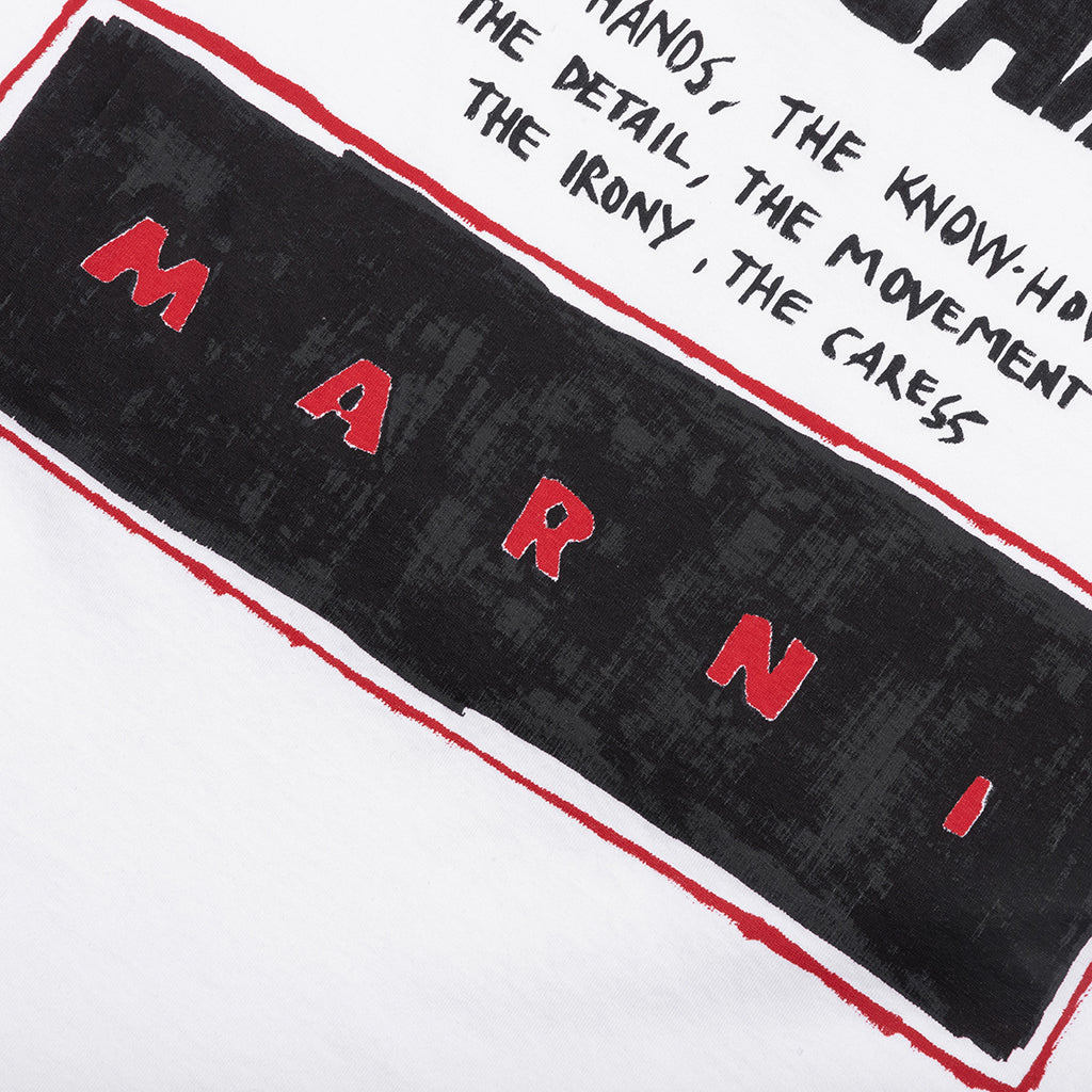 Slogan Print Organic Cotton T-Shirt - Lily White