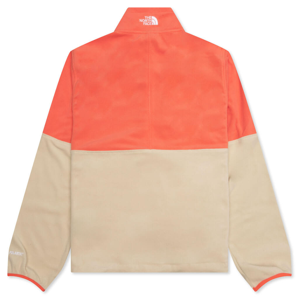 TNF Polartec 100 1/4  Zip - Gravel/Utility Brown/Retro Orange