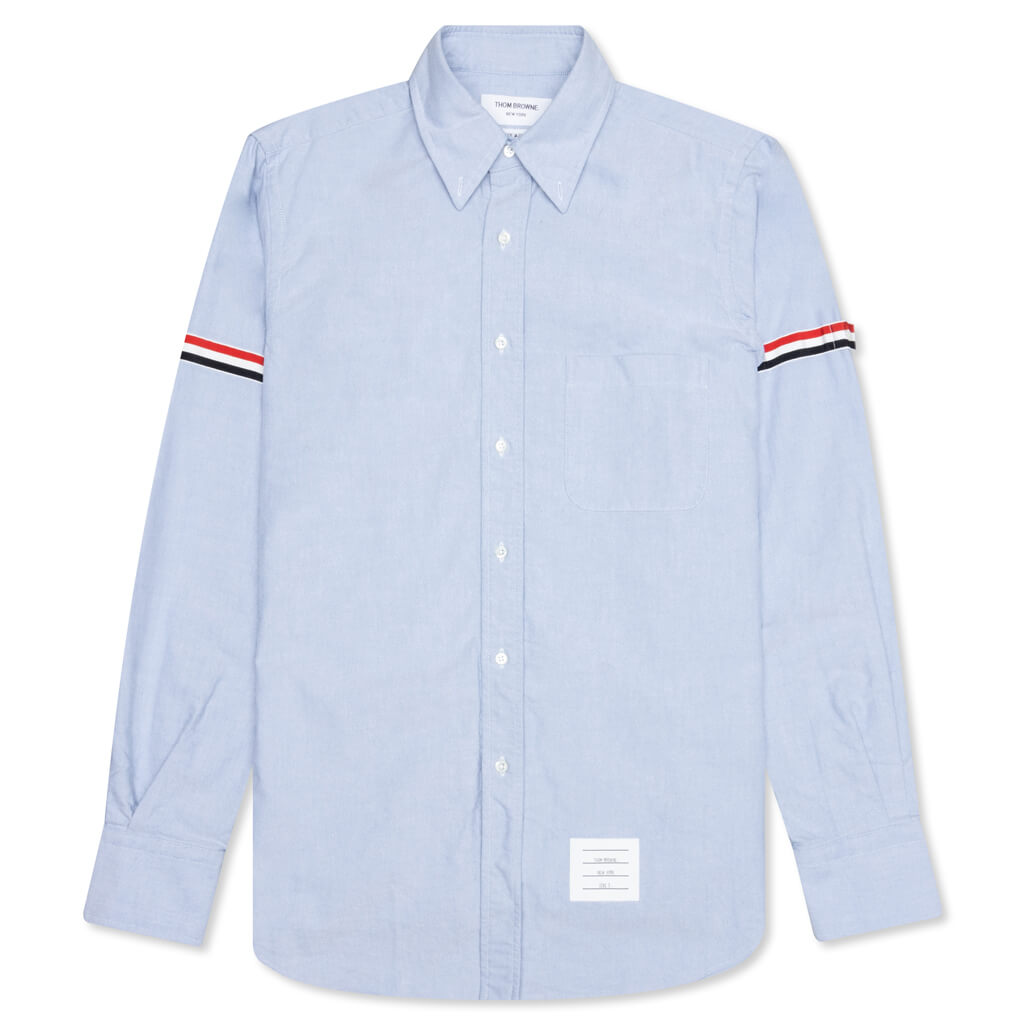 Classic L/S Button Down Point Collar Shirt W/ GG Armband - Light Blue