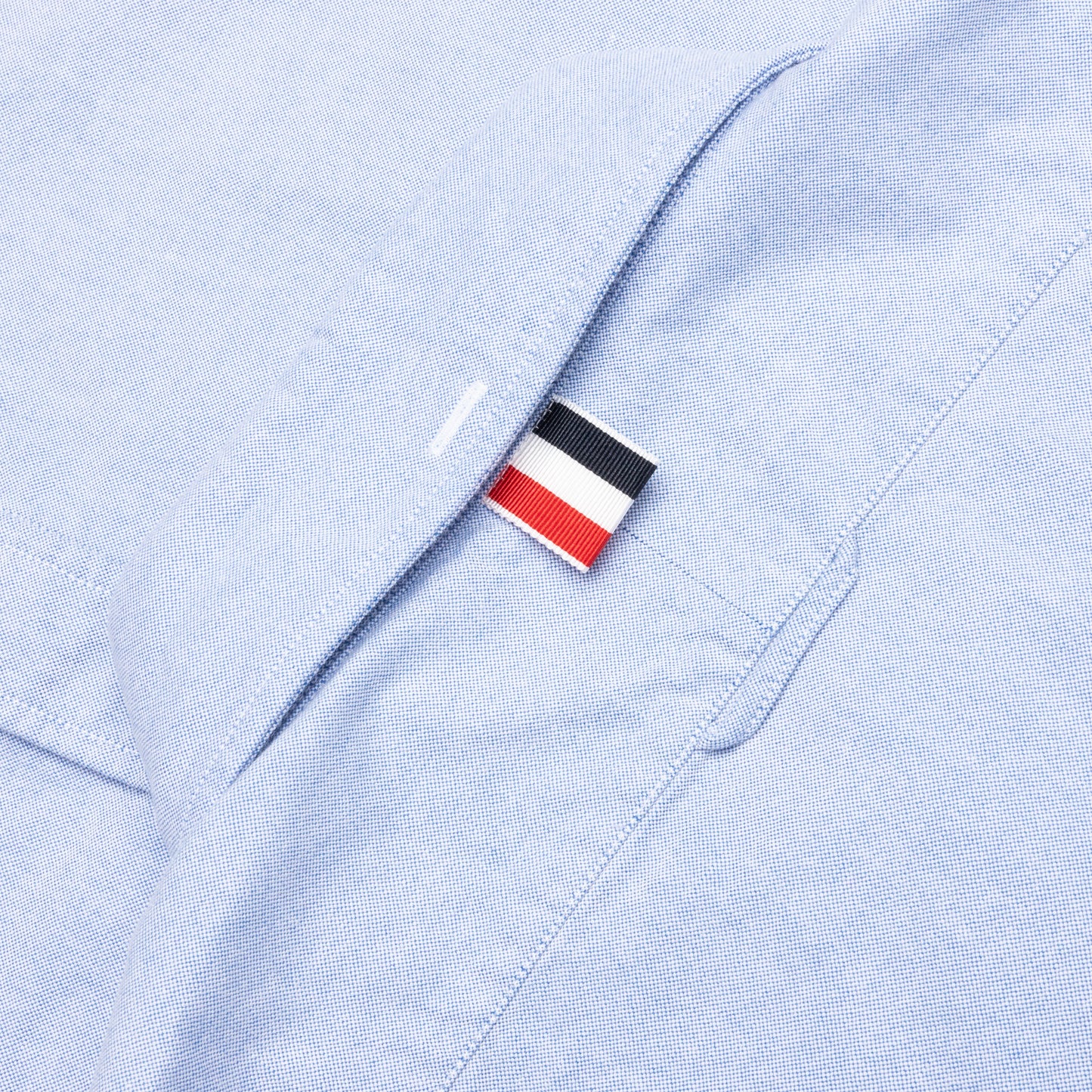 Elbow Patch Straight Fit Button Down L/S Shirt - Light Blue
