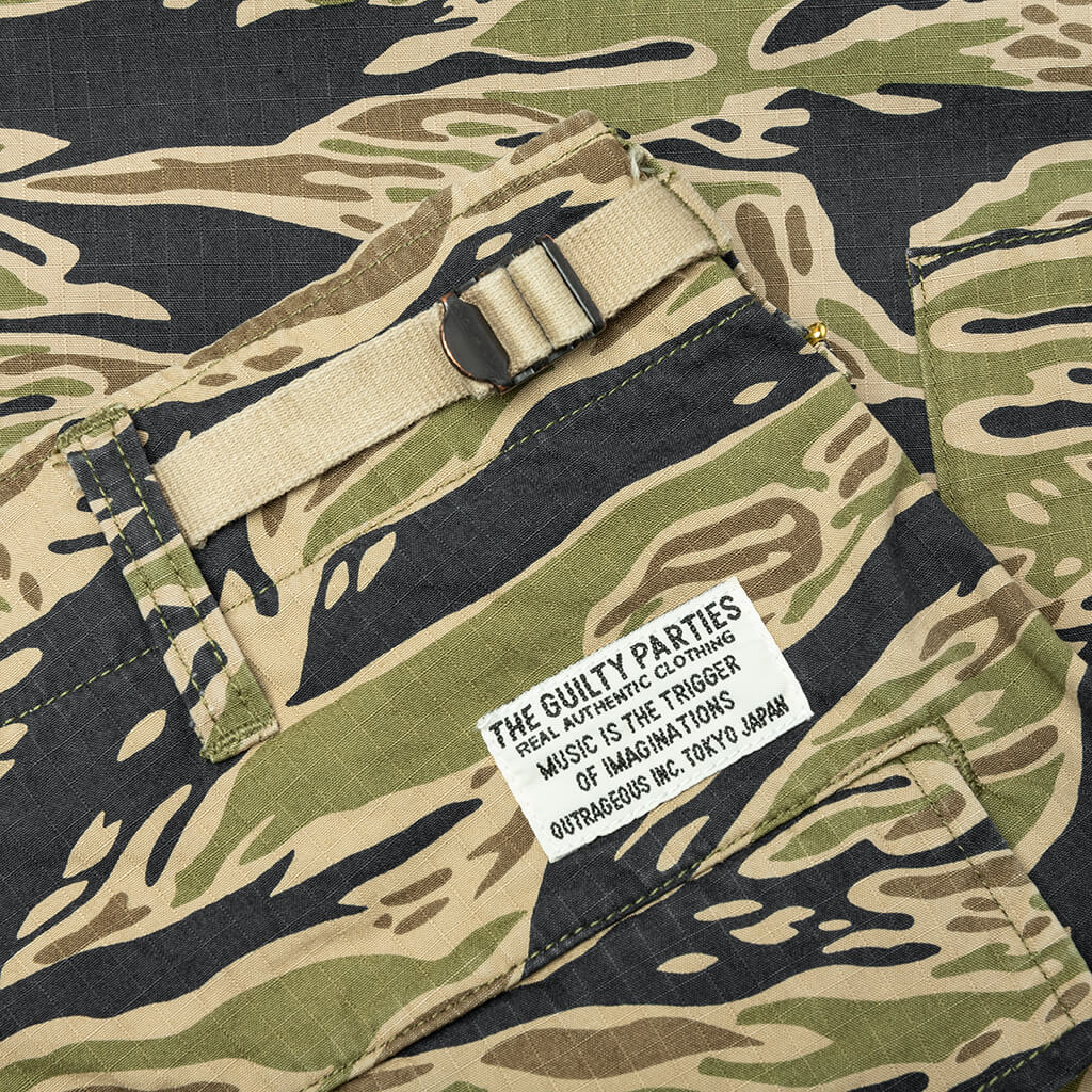 Tiger Camo 6 Pocket Trousers - Olive