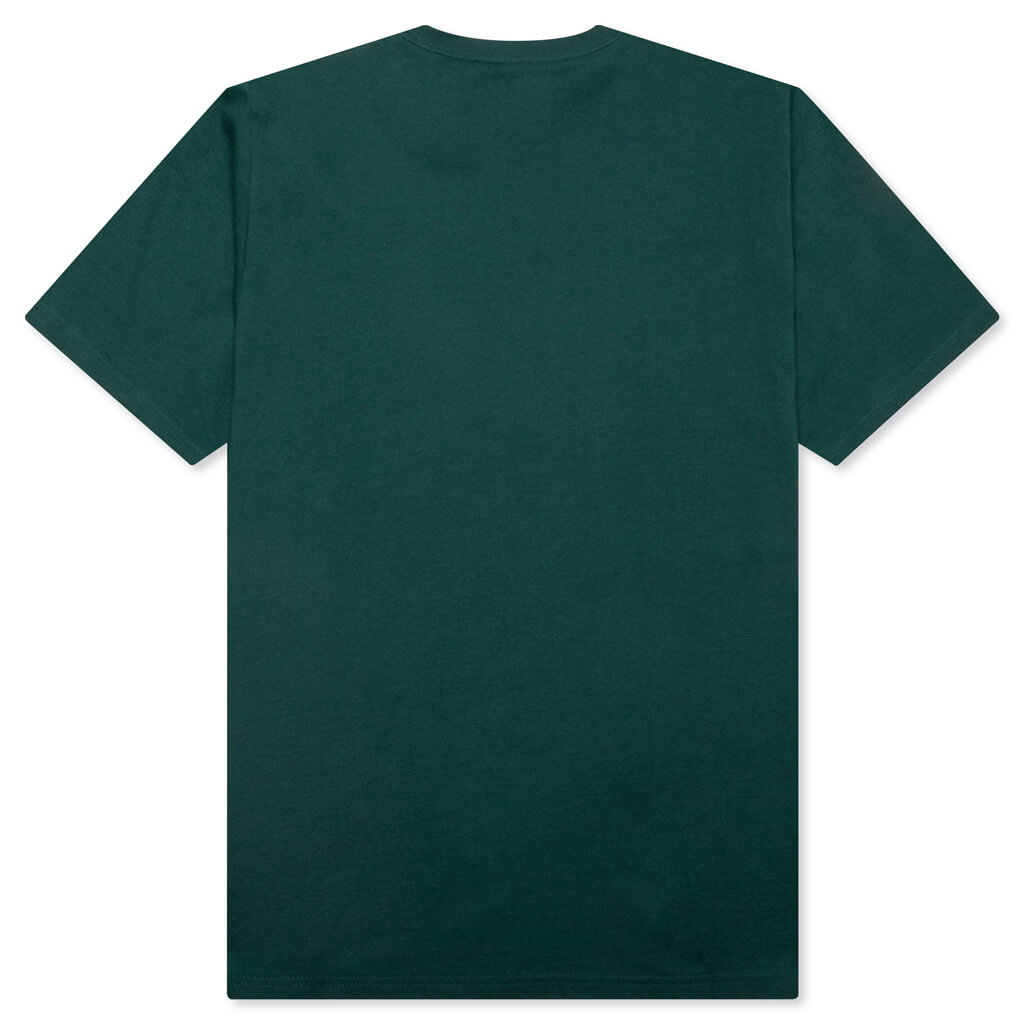 University S/S T-Shirt - Botanic/White
