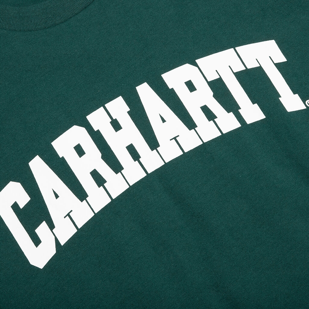 University S/S T-Shirt - Botanic/White