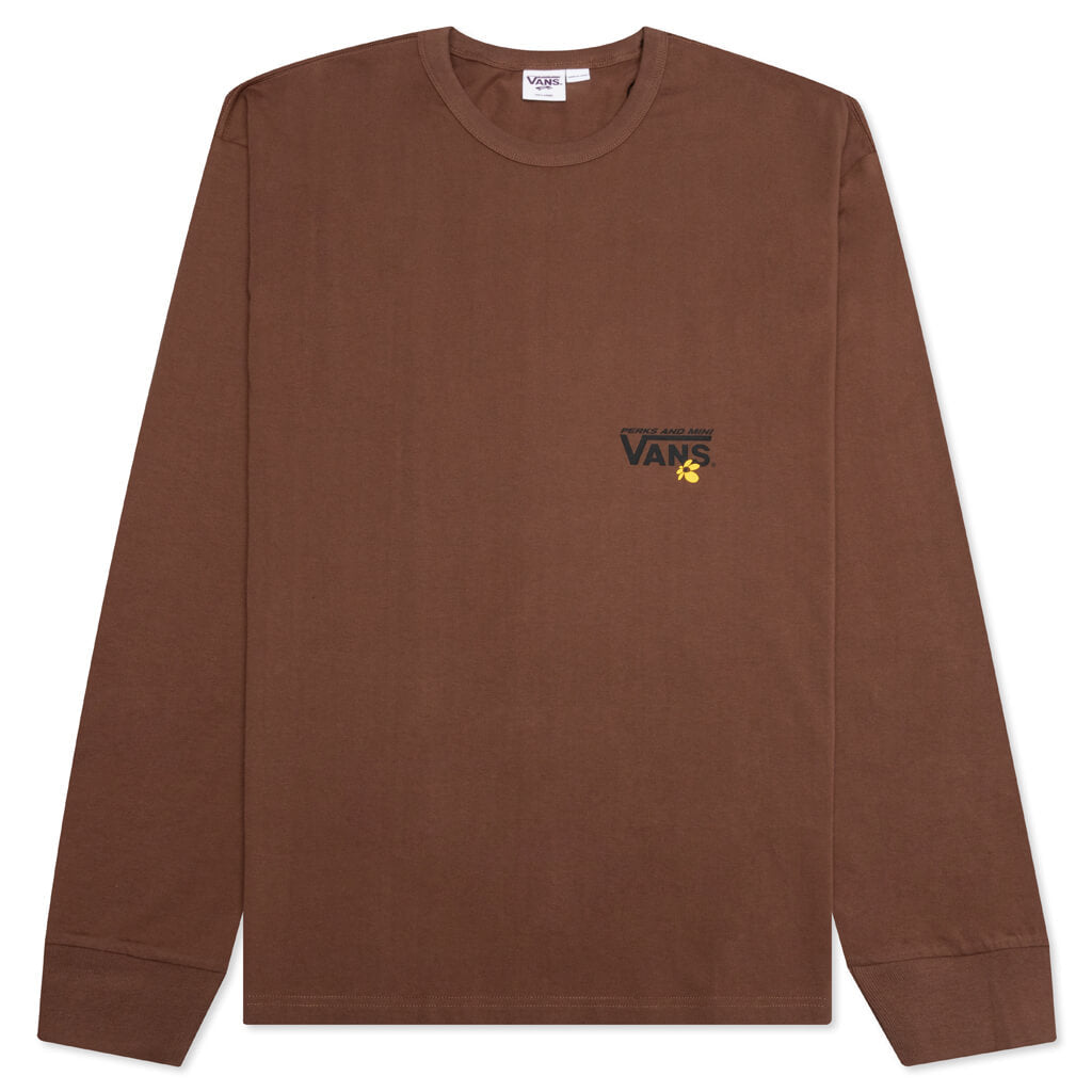 Vans Vault x Perks And Mini Spiral Checker L/S Tee - Mustang