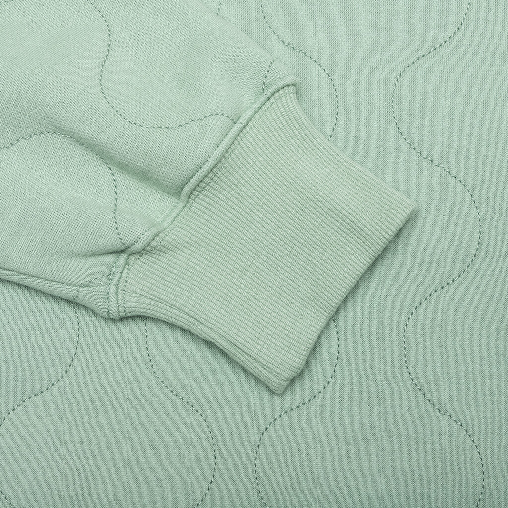 Wave Quilted Hoodie - Matcha