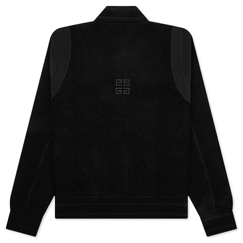 Wool Varsity Jacket - Black