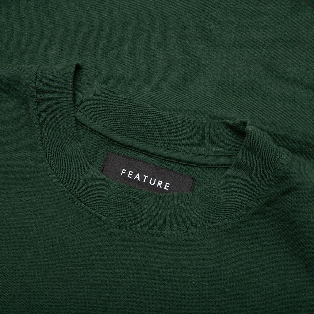Feature x Wynn Logo Lock Up Tee - Evergreen
