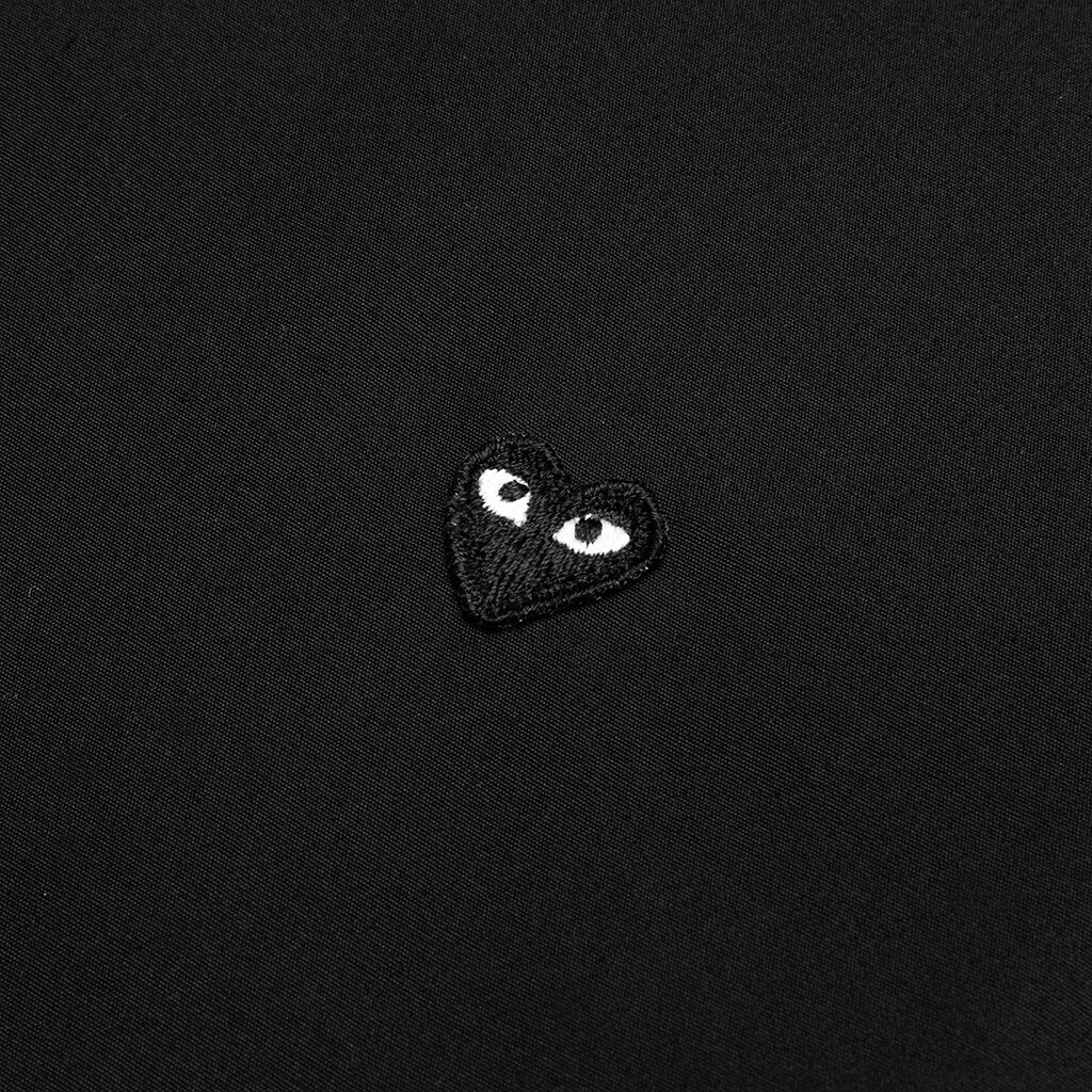 Small Black Emblem Button Down - Black