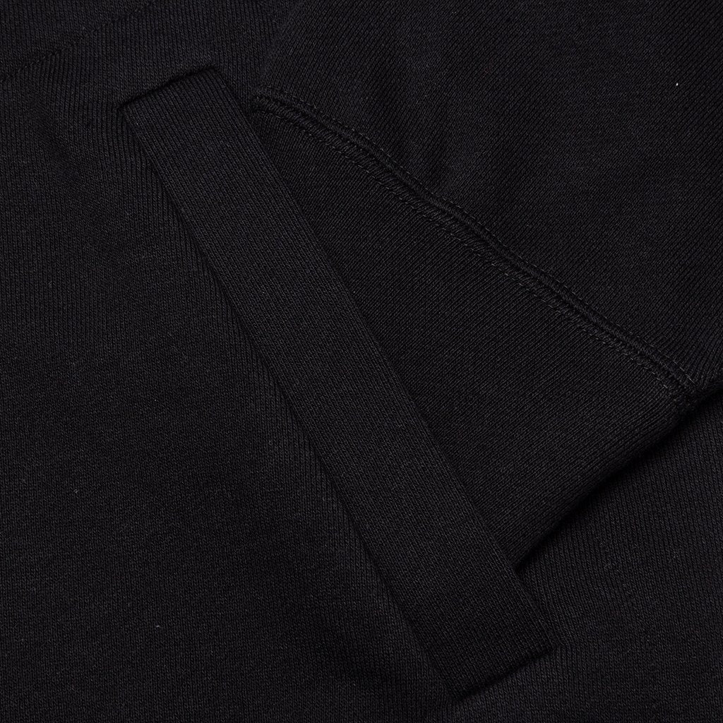Women's Stacked Heart Hooded Sweatshirt - Black